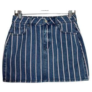Pacsun Denim Mini Skirt Striped Y2K Women's Sz 26